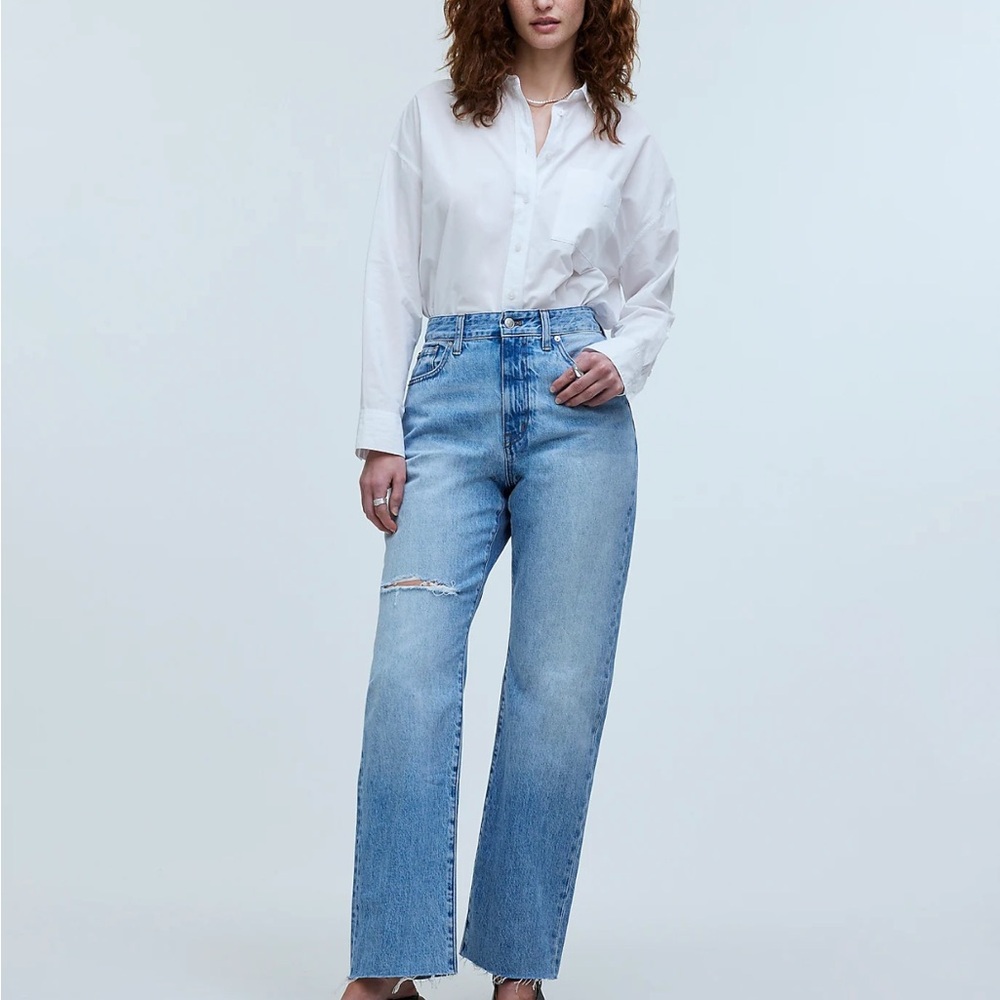 Madewell Curvy 90’s Straight Jeans in Revoir Wash